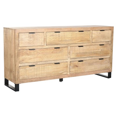 Caisson à Tiroirs Home ESPRIT Marron Noir Alpino 180 x 45 x 91 cm