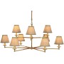 Ceiling Light Home ESPRIT Beige Golden Brass 25 W 113 x 113 x 132 cm