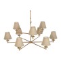 Ceiling Light Home ESPRIT Beige Golden Brass 25 W 113 x 113 x 132 cm