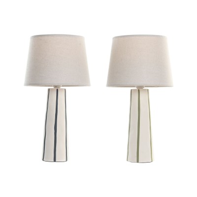 Lampe de bureau Home ESPRIT Bleu Blanc Vert 50 W 220 V (2 Unités)