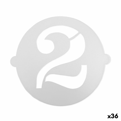 Cake stencil Algon 25 cm Number 2 (36 Units)