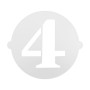 Cake stencil Algon 25 cm Number 4 (36 Units)