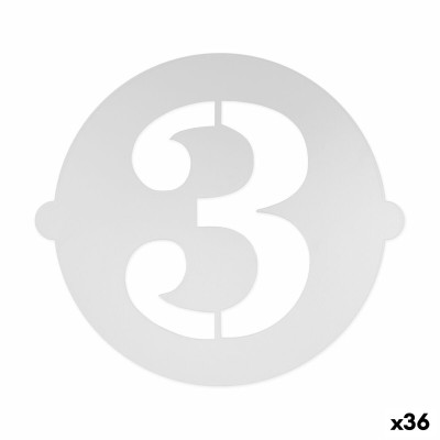 Cake stencil Algon 25 cm Number 3 (36 Units)