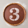 Cake stencil Algon 25 cm Number 3 (36 Units)