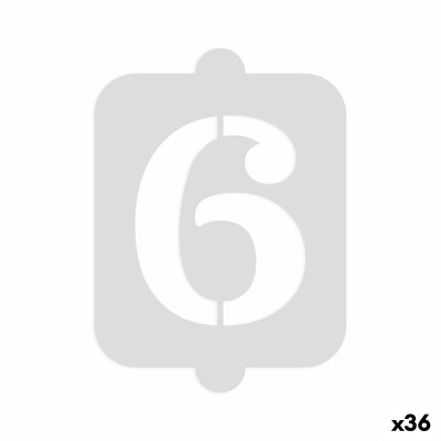 Cake stencil Algon Number 6 (36 Units)