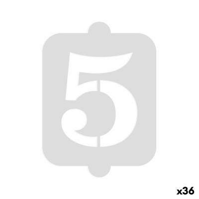 Cake stencil Algon Number 5 (36 Units)