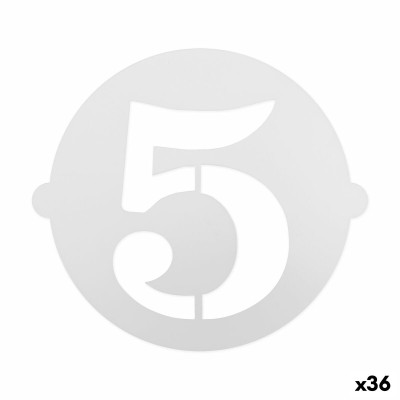 Cake stencil Algon 25 cm Number 5 (36 Units)