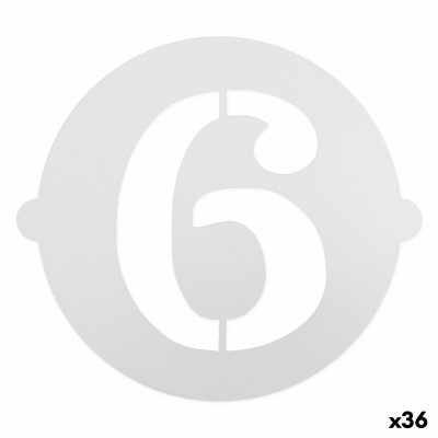 Cake stencil Algon 25 cm Number 6 (36 Units)