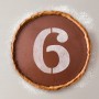 Cake stencil Algon 25 cm Number 6 (36 Units)