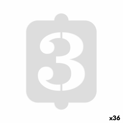Cake stencil Algon Number 3 (36 Units)