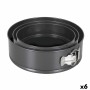 Moule amovible Quttin Noir 24 x 7+28 x 6,8 cm 3 Pièces (6 Unités)