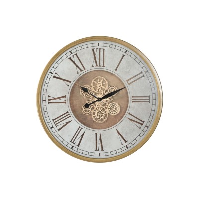 Horloge Murale Home ESPRIT Doré Argenté Verre Fer 72 x 8,5 x 72 cm