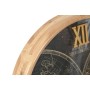 Horloge Murale Home ESPRIT Noir Doré Verre Fer Vintage 62 x 8,5 x 62 cm