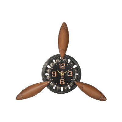 Horloge Murale Home ESPRIT Marron Noir Métal Hélices Vintage 118 x 24 x 134 cm