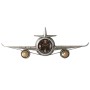 Horloge Murale Home ESPRIT Doré Argenté Métal Avion Vintage 114 x 11 x 40 cm