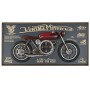 Horloge Murale Home ESPRIT Rouge Doré PVC Métal Moto Vintage 120 x 15,5 x 60 cm