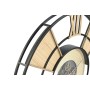 Horloge Murale Home ESPRIT Noir Naturel Métal Rotin 100 x 9 x 100 cm
