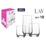 Set de Verres LAV Diamond 310 ml 385 ml 215 ml 18 Pièces (2 Unités)
