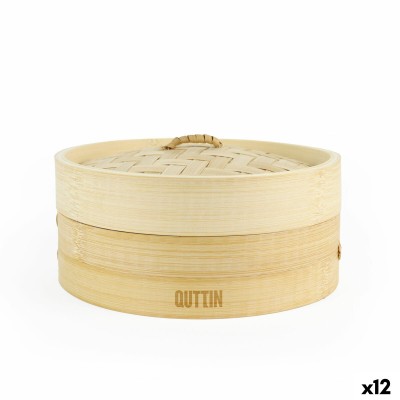 Food Steamer Quttin Bamboo 20 x 8,5 cm (12 Units)