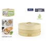 Food Steamer Quttin Bamboo 20 x 8,5 cm (12 Units)