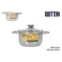 Casserole with lid Quttin New neron Ø 28 x 20 x 11 cm (6 Units)