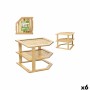 Étagère d'Angle Quttin Bambou 25,5 x 25,5 x 23 cm (6 Unités)