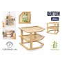 Étagère d'Angle Quttin Bambou 25,5 x 25,5 x 23 cm (6 Unités)