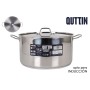 Casserole avec Couvercle Quttin ø 34 x 18 cm (2 Unités)