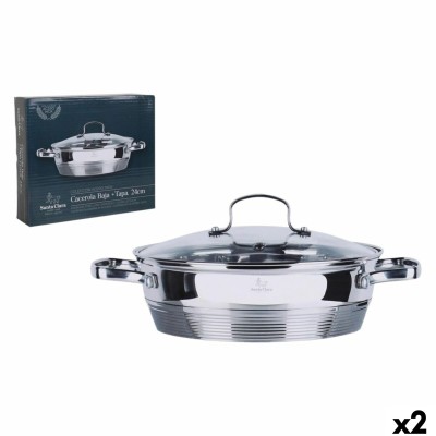 Casserole avec Couvercle Santa Clara Ø 25,7 x 34 x 6,5 cm (2 Unités)