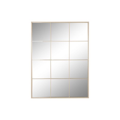 Miroir mural Home ESPRIT Beige Verre Fer Miroir Fenêtre Scandi 90 x 1 x 120 cm