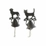 Decorative cooker hood DKD Home Decor Brown Dark brown Rope Iron Cat Dog 14 x 15 x 24 cm (2 Units)