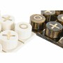 Decorative Figure DKD Home Decor Board game 20,5 x 20,5 x 5 cm White Amber Metallic Modern