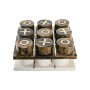 Decorative Figure DKD Home Decor Board game 20,5 x 20,5 x 5 cm White Amber Metallic Modern