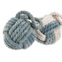 Decorative Figure DKD Home Decor Blue Brown White Knot 14 x 14 x 28 cm Mediterranean (3 Pieces)