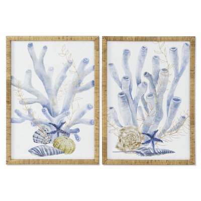 Cadre Home ESPRIT méditerranéen 50 x 2,5 x 70 cm (2 Unités)