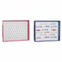 Plateau apéritif DKD Home Decor Bleu Corail Bois MDF méditerranéen 40 x 30 x 5 cm (2 Unités)