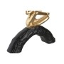Decorative Figure DKD Home Decor 28 x 7 x 35 cm 28 x 8 x 36 cm Black Golden Yoga (3 Units)