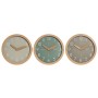 Wall Clock Home ESPRIT Brown Green Grey polystyrene 30 x 4 x 30 cm (3 Units)