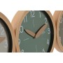Wall Clock Home ESPRIT Brown Green Grey polystyrene 30 x 4 x 30 cm (3 Units)