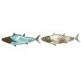 Wall Decoration Home ESPRIT Blue Multicolour Golden Fish Mediterranean 70 x 4,5 x 25,5 cm (2 Units)