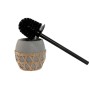 Brosse de salle de wc Home ESPRIT Noir Gris Crème Fibre Dolomite 11 x 11 x 38 cm (2 Unités)