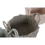 Basket set Home ESPRIT Green Beige Pink Rope (3 Pieces) (3 Units)