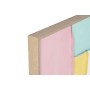 Painting Home ESPRIT White Pink Turquoise Abstract Urban 102 x 4,5 x 102 cm (2 Units)
