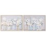 Painting Home ESPRIT Blue White Green Beige Vase Shabby Chic 70 x 3,5 x 50 cm (2 Units)