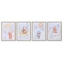 Painting Home ESPRIT Blue Brown Children's 30 x 2 x 40 cm (4 Units)