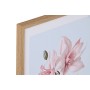 Painting Home ESPRIT Flowers Shabby Chic 30 x 1,8 x 40 cm (4 Units)