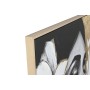 Painting Home ESPRIT White Black Grey Golden Lady (2 Units)