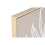 Painting Home ESPRIT White Natural Leaf of a plant Scandinavian 83 x 4,5 x 83 cm (2 Units)