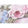Painting Home ESPRIT Green Pink Roses Romantic 60 x 3 x 60 cm (4 Units)