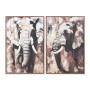 Painting Home ESPRIT Brown Grey Elephant Colonial 60 x 3,5 x 90 cm (2 Units)